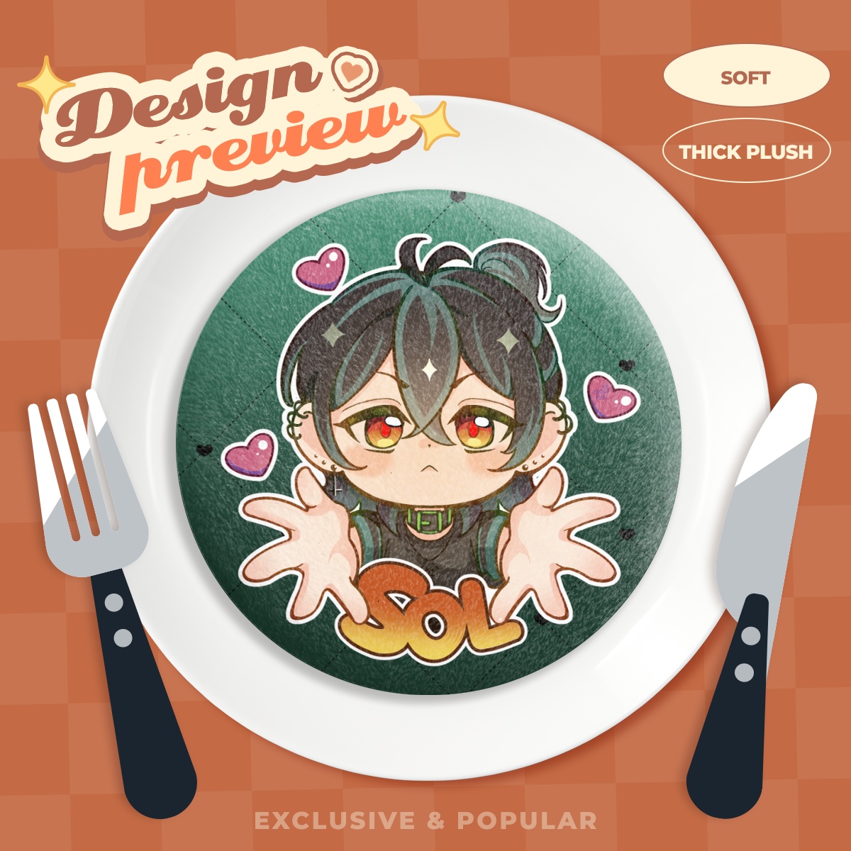 Sol TKaTB Hug me Plush Badge
