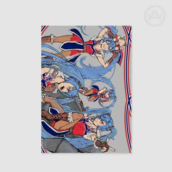 Norway Miku Poster Printing print