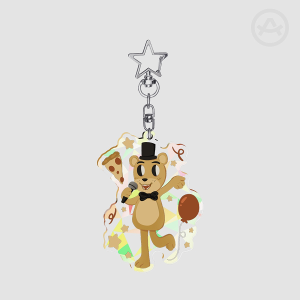 Limited Fnaf Golden Freddy Broken Glass Acrylic Keychains - 2.76"(70mm), ①