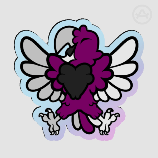 Pride Parrot - Demisexual Acrylic Pin
