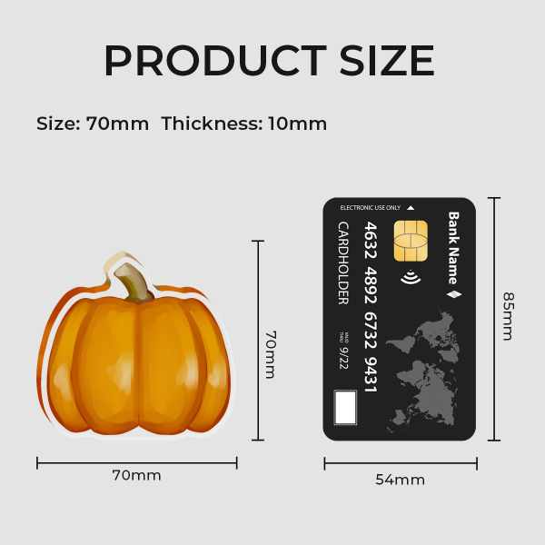 Fall Collection - Pumpkin Acryllic Thick Base Standee Fall Autumn 7cm x 70mm 