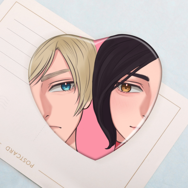 RE Leon Ada Heart Badge - button pin
