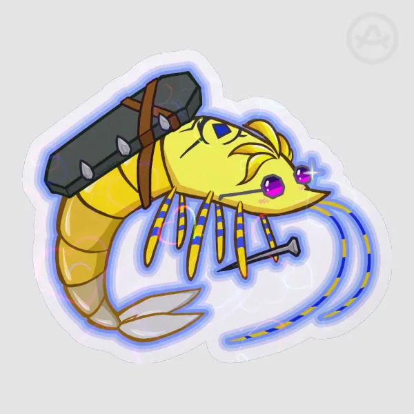 Shrimp Locke Cut Sticker