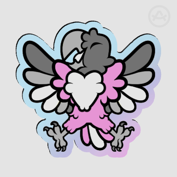 Pride Parrot - Demigirl Acrylic Pin