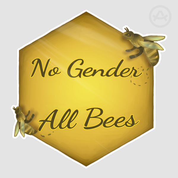 No gender all bees - honey bee Sticker