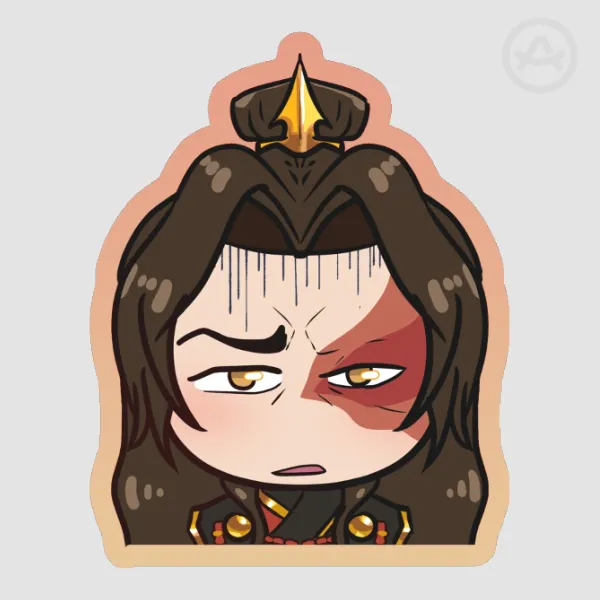 Zuko (fire lord movie) huh Colored Edge Die Cut Stickers