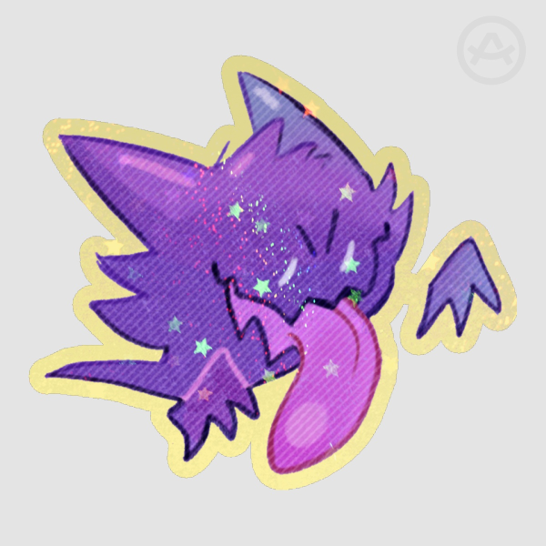 Haunter | Holo Sand Star Die Cut Sticker