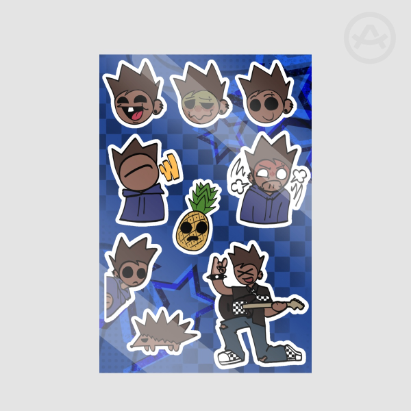 Eddsworld Tom sticker sheet