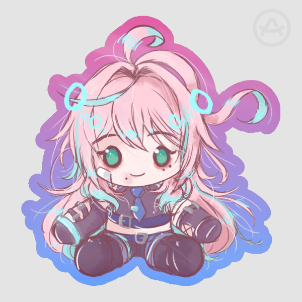 Marketable plushie sticker!