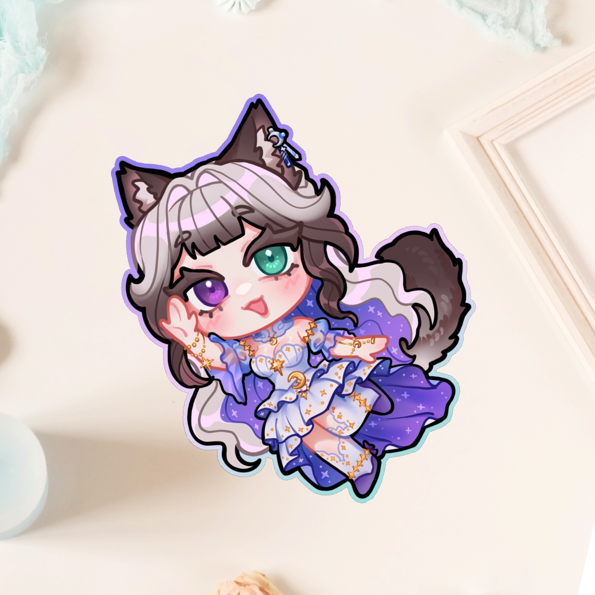 Chibi Selene #1 Sticker by nitchachan