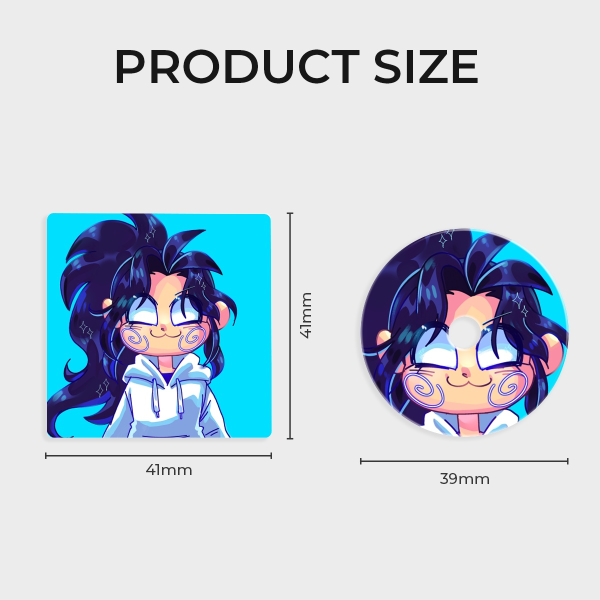 DISCOSKY / Acrylic CD Keychains - 2.05"*1.73"*0.31"(52mm*44mm*8mm)