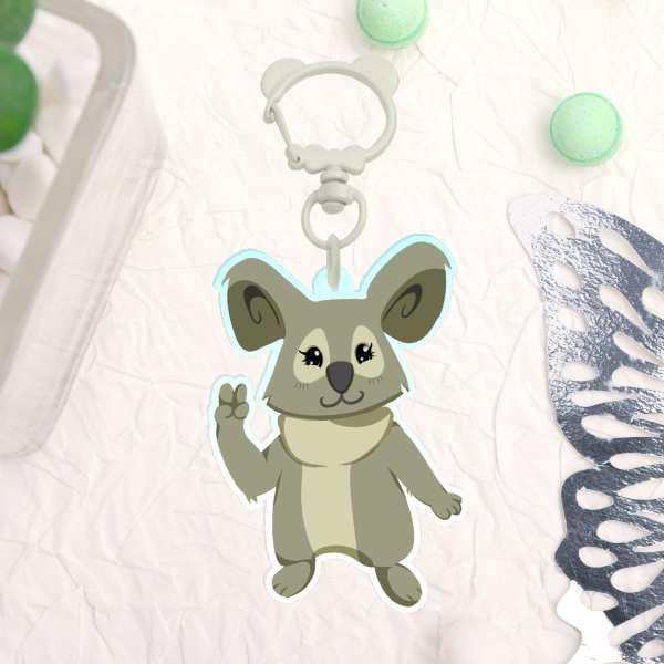 Grey Koala AJ Keychain