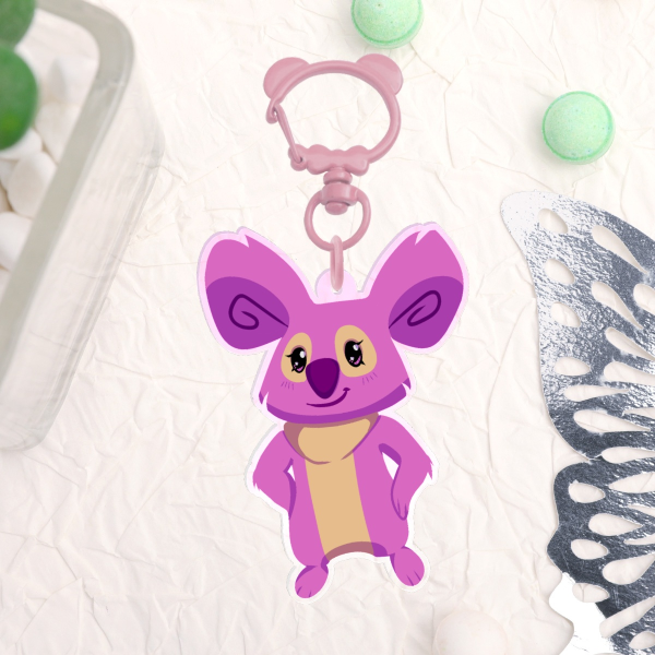 Pink Koala AJ Keychain