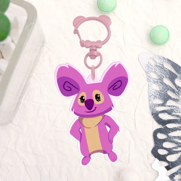 Pink Koala AJ Keychain