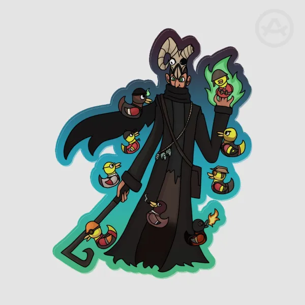 Scream Fortress Merasmus & Mercenary Ducks Acrylic Pin