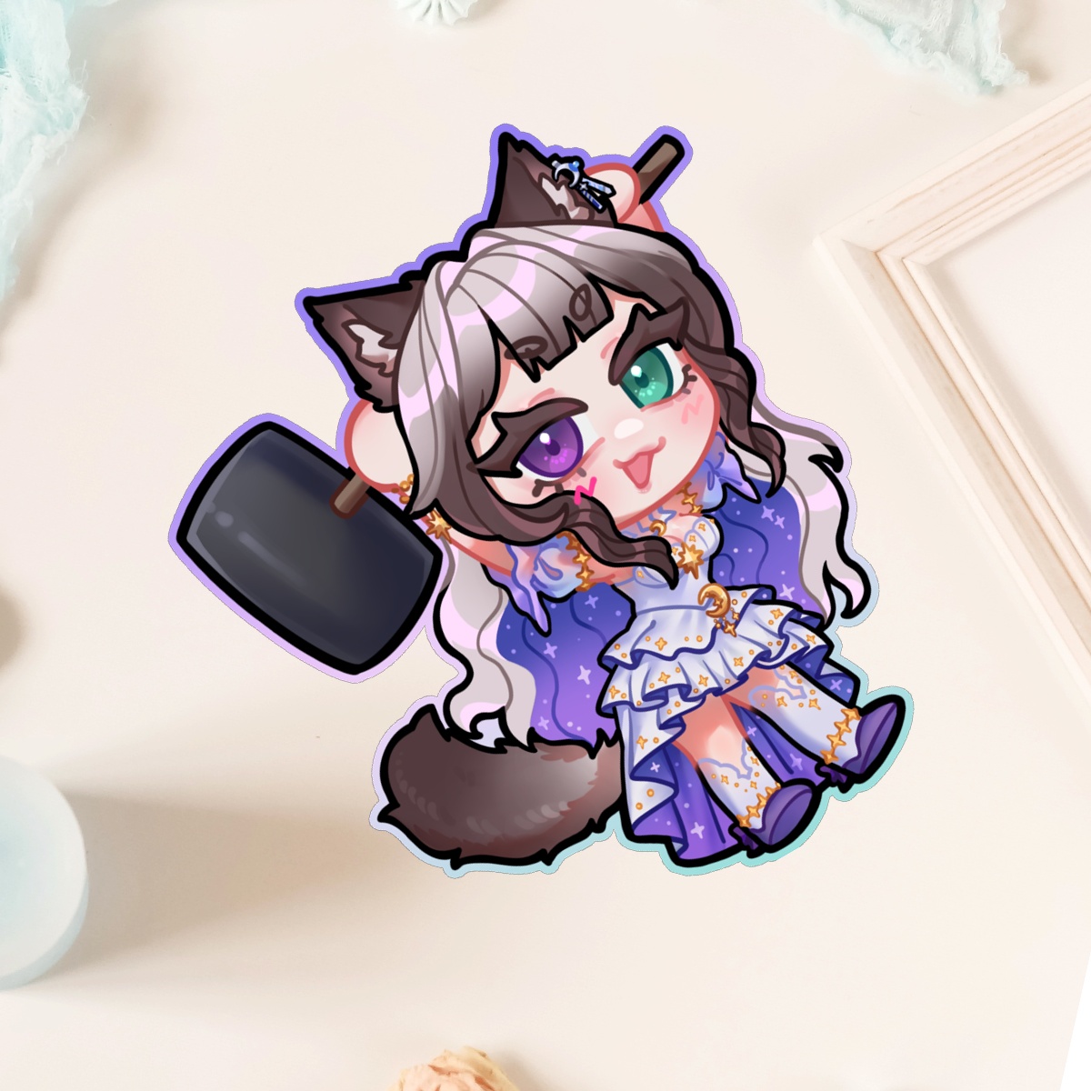 Chibi Selene #2 Sticker by nitchachan