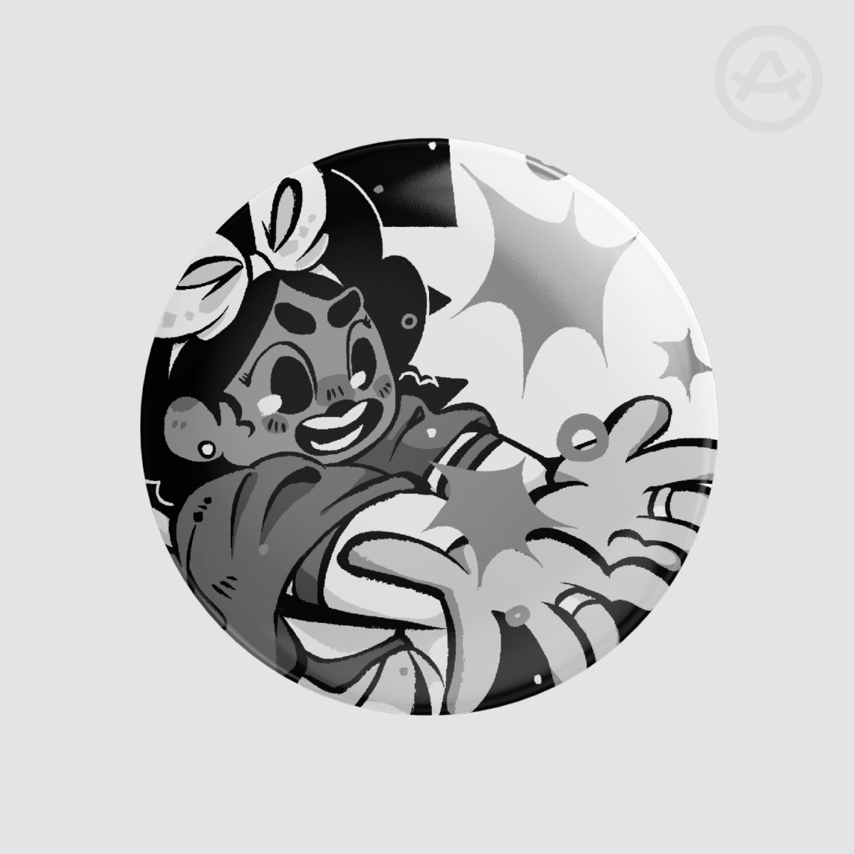 (Glossy) Mirabelle Button Pin/Badge