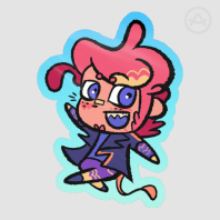 Zeph Colorful Bg Die cut Sticker