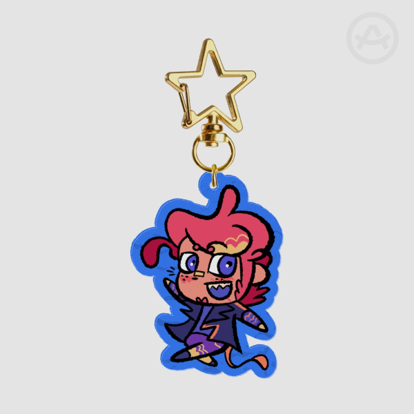 Zeph Acrylic Colorful Bg Keychain