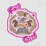 Failgirl Matte Sticker