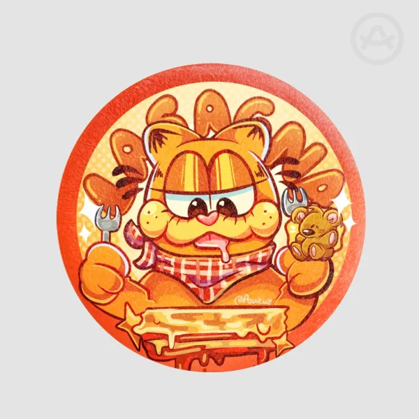 Garfield plush badge
