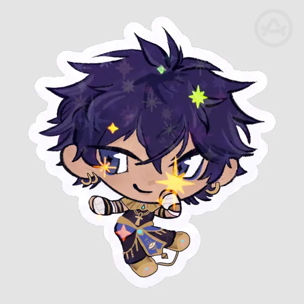 ˚⊹Kai Vtuber Chibi Sticker ˖.⋆