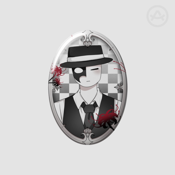 die of death artful Oval Badges