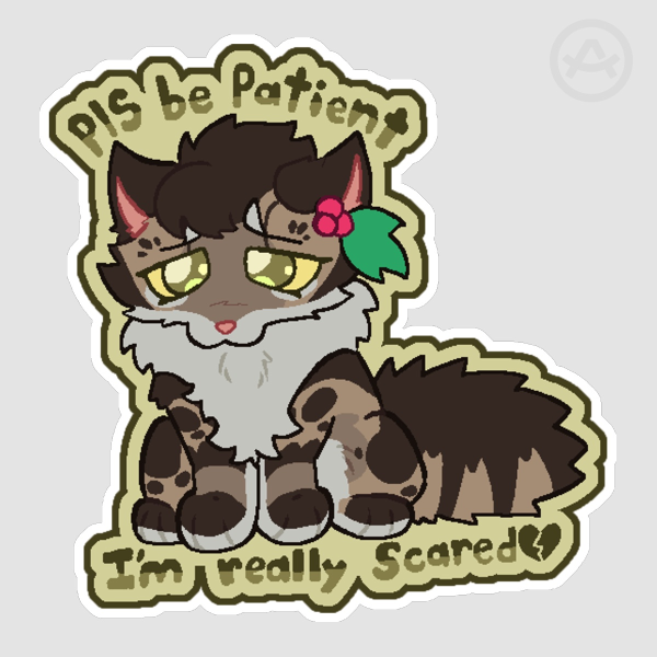 Really Scared Brownleaf Matte Sticker