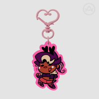 Vera Acrylic Colorful Bg Keychain