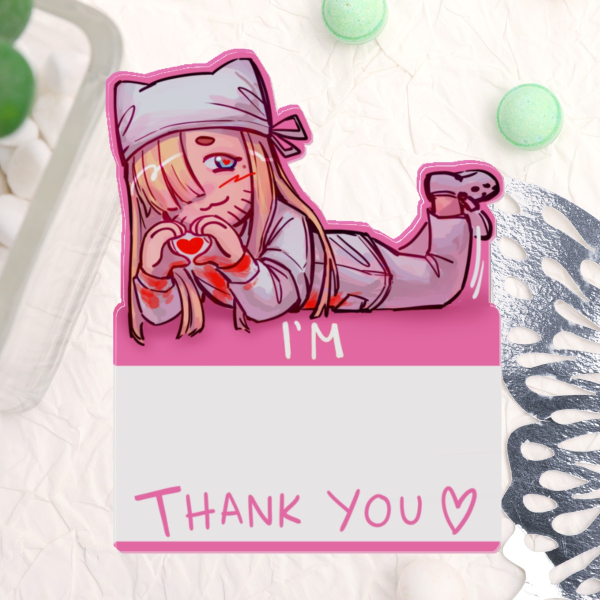 Writeable Jeffrey Thankyou Acrylic Pin