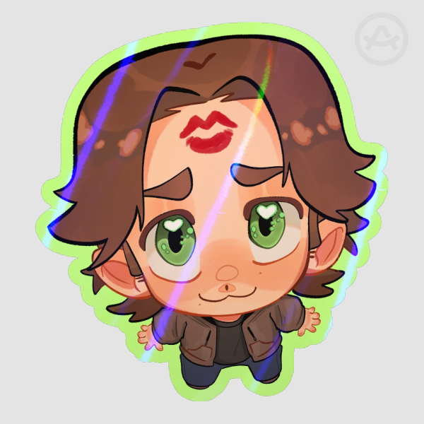 Sam Winchester - Colored Edge Die Cut Stickers