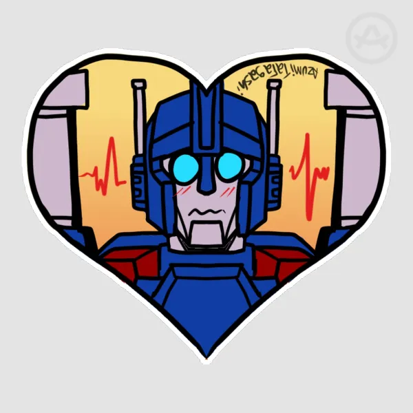 Ultra Magnus Heart Sticker