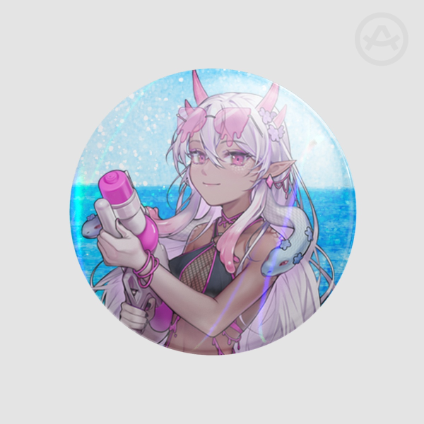 Hot Limit Hikari Bloom Round Button Pin