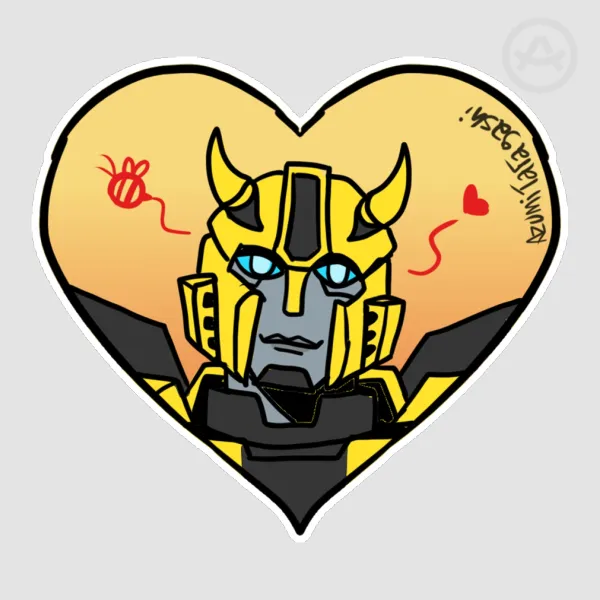 Bumblebee Earthspark Heart Sticker