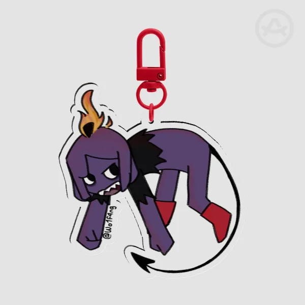 Waxwell acrylic keychain