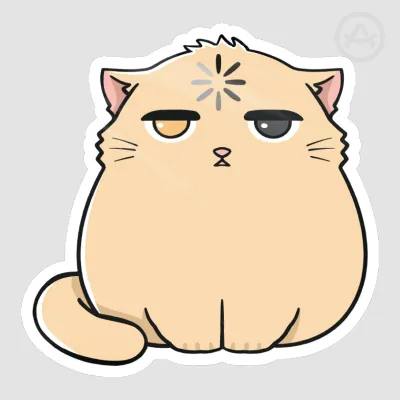 404 the cat [ OC ] - Loading Sticker