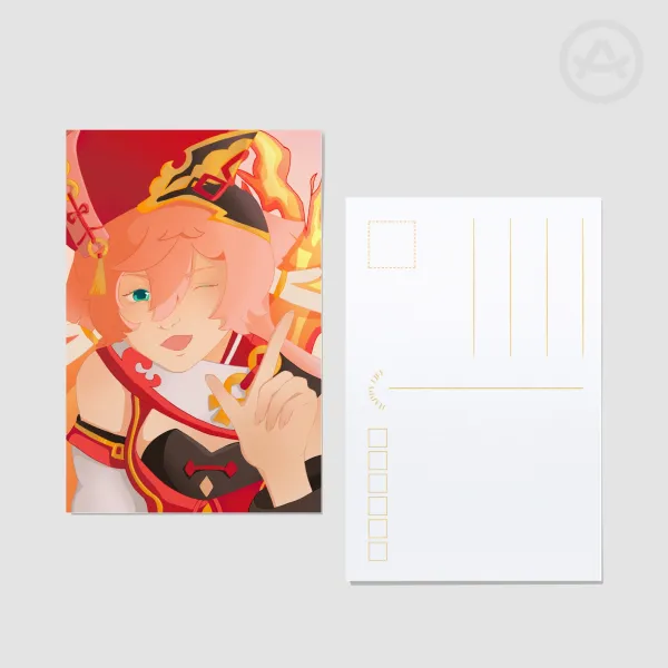Yanfei genshin impact print postcard