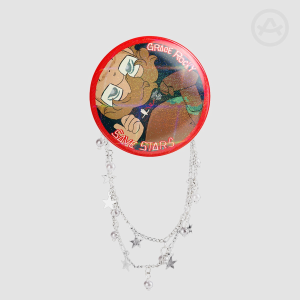 [PHM] Grace and Rocky | Round Badge With Chains