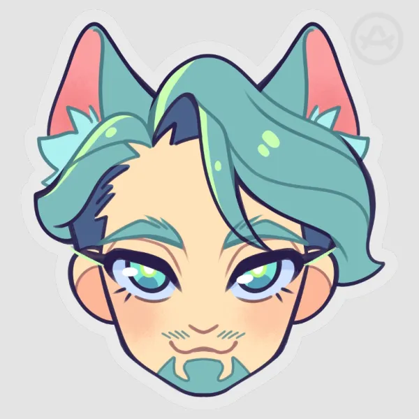 Kitty Challia Clear Vinyl Sticker