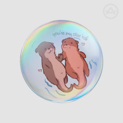 Otters button pin