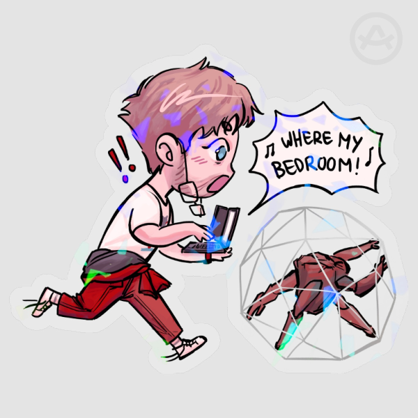 Where My Bedroom! (Clear Holographic Sticker)