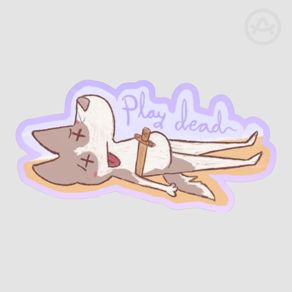 Play dead Stickers
