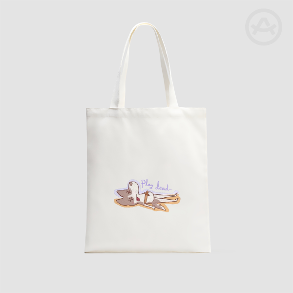 Play dead tote bag