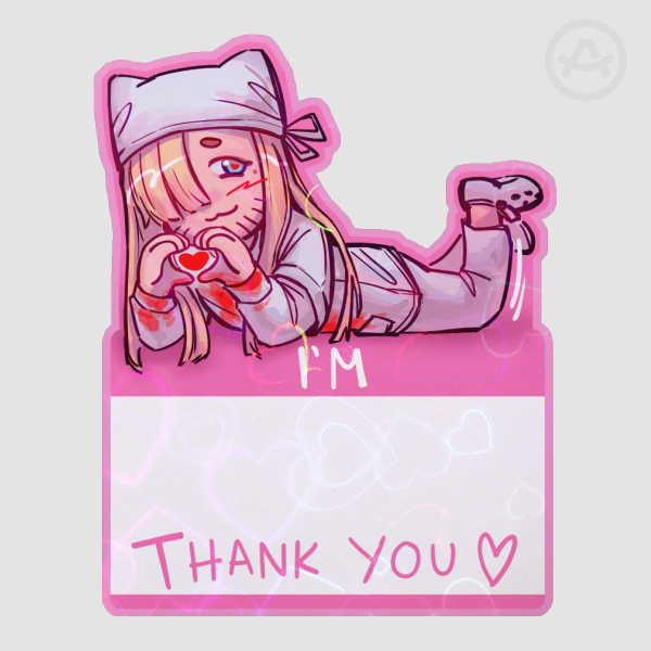 Writable Jeffrey Thankyou Name Sticker