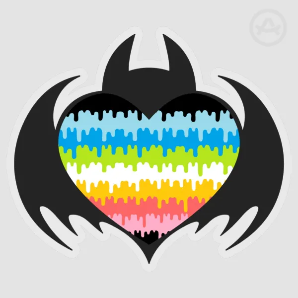 Bat Heart [Queer] Sticker