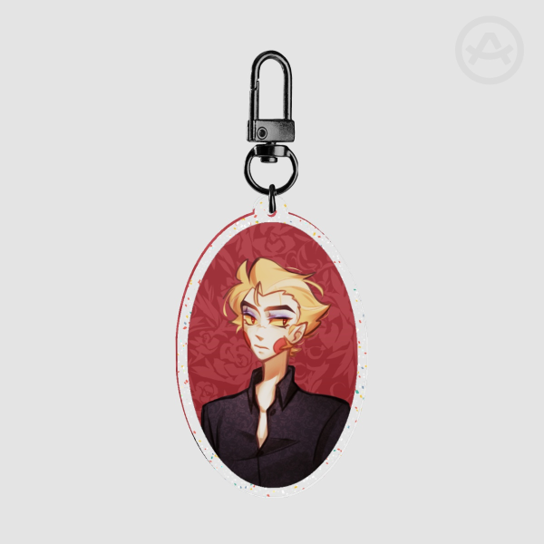 Dark Lucifer Glitter Acrylic Keychain