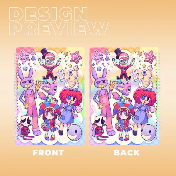 The amazing digital circus Double-side Spiral Notebook B5