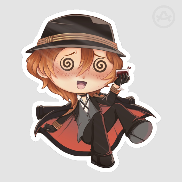 Tipsy Chuuya Die Cut Stickers