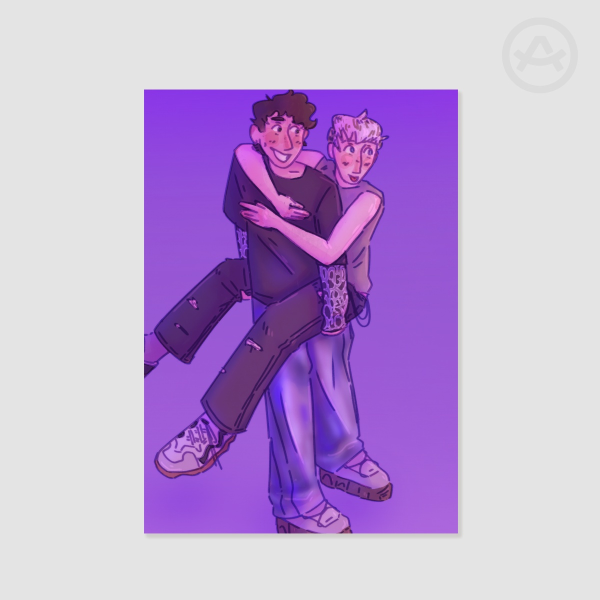 dan and phil piggyback print