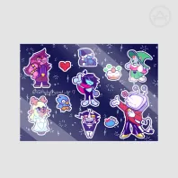 Deltarune (A6 Glossy Sticker Sheet)